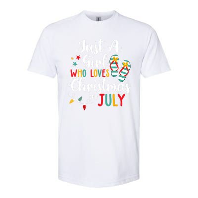 Just A Girl Who Loves Christmas In Jully Summer Beach Women Softstyle CVC T-Shirt