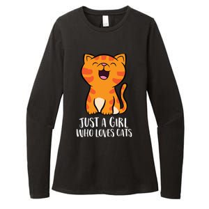 Just A Girl Who Loves Cats Womens CVC Long Sleeve Shirt