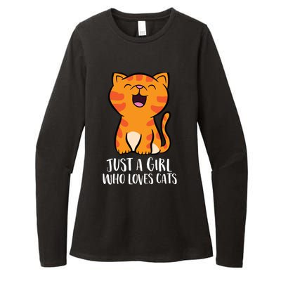 Just A Girl Who Loves Cats Womens CVC Long Sleeve Shirt