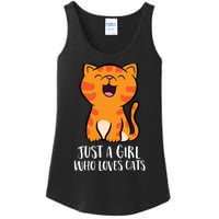 Just A Girl Who Loves Cats Ladies Essential Tank