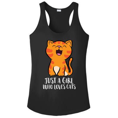 Just A Girl Who Loves Cats Ladies PosiCharge Competitor Racerback Tank