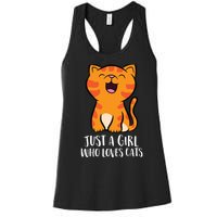 Just A Girl Who Loves Cats Women's Racerback Tank