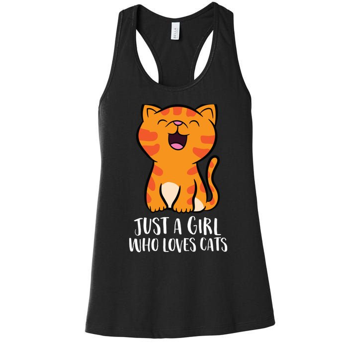 Just A Girl Who Loves Cats Women's Racerback Tank