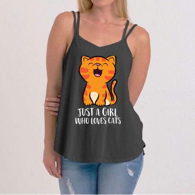 Just A Girl Who Loves Cats Women's Strappy Tank