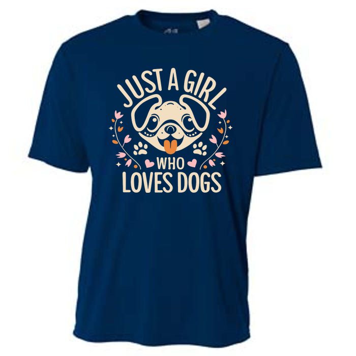 Just A Girl Who Loves Dogs Cooling Performance Crew T-Shirt