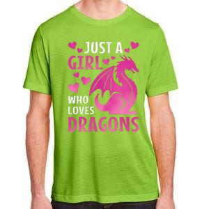 Just A Girl Who Loves Dragons  Adult ChromaSoft Performance T-Shirt