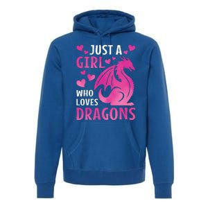 Just A Girl Who Loves Dragons  Premium Hoodie