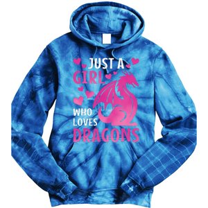 Just A Girl Who Loves Dragons  Tie Dye Hoodie