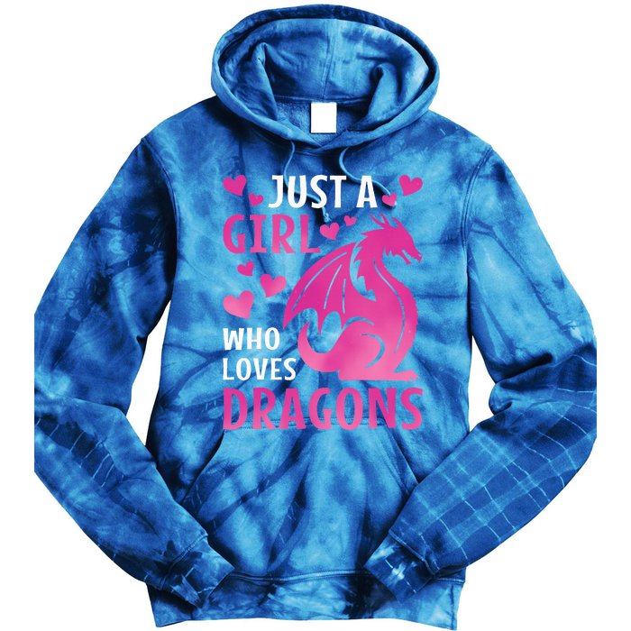 Just A Girl Who Loves Dragons  Tie Dye Hoodie