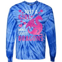 Just A Girl Who Loves Dragons  Tie-Dye Long Sleeve Shirt