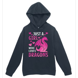 Just A Girl Who Loves Dragons  Urban Pullover Hoodie