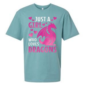 Just A Girl Who Loves Dragons  Sueded Cloud Jersey T-Shirt