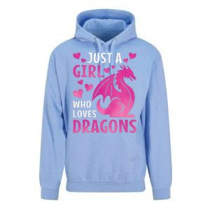 Just A Girl Who Loves Dragons  Unisex Surf Hoodie