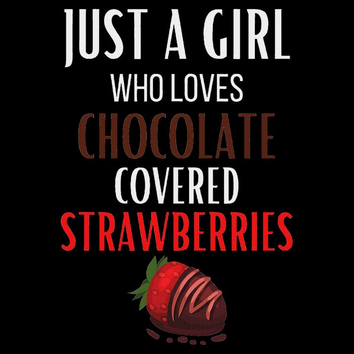 Just A Girl Who Loves Chocolate Covered Strawberries Short Acrylic Beanie