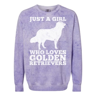 Just A Girl Who Loves Golden Retriever Colorblast Crewneck Sweatshirt