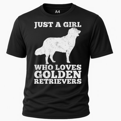 Just A Girl Who Loves Golden Retriever Cooling Performance Crew T-Shirt