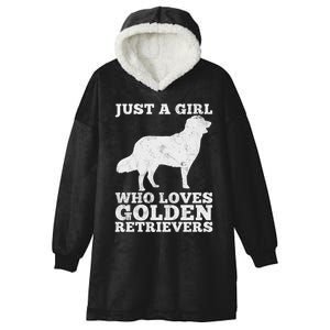 Just A Girl Who Loves Golden Retriever Hooded Wearable Blanket