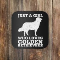 Just A Girl Who Loves Golden Retriever Coaster