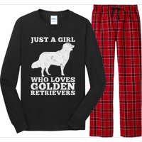 Just A Girl Who Loves Golden Retriever Long Sleeve Pajama Set