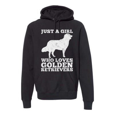 Just A Girl Who Loves Golden Retriever Premium Hoodie