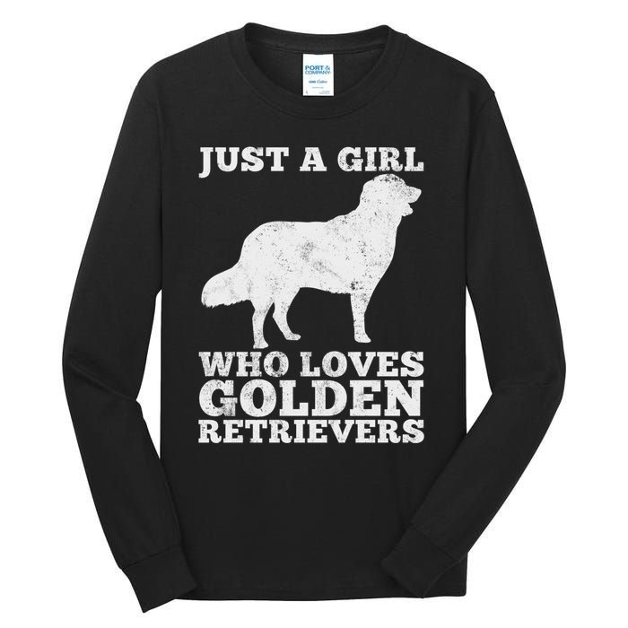 Just A Girl Who Loves Golden Retriever Tall Long Sleeve T-Shirt