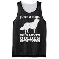 Just A Girl Who Loves Golden Retriever Mesh Reversible Basketball Jersey Tank