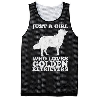 Just A Girl Who Loves Golden Retriever Mesh Reversible Basketball Jersey Tank