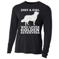 Just A Girl Who Loves Golden Retriever Cooling Performance Long Sleeve Crew