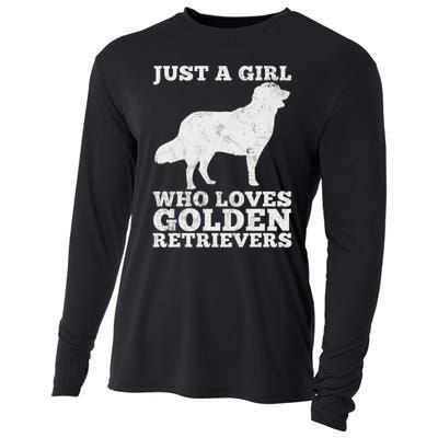 Just A Girl Who Loves Golden Retriever Cooling Performance Long Sleeve Crew