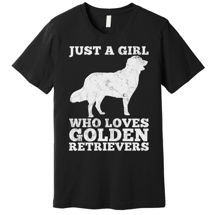 Just A Girl Who Loves Golden Retriever Premium T-Shirt