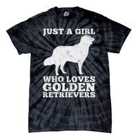 Just A Girl Who Loves Golden Retriever Tie-Dye T-Shirt