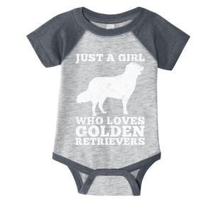 Just A Girl Who Loves Golden Retriever Infant Baby Jersey Bodysuit