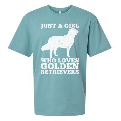 Just A Girl Who Loves Golden Retriever Sueded Cloud Jersey T-Shirt