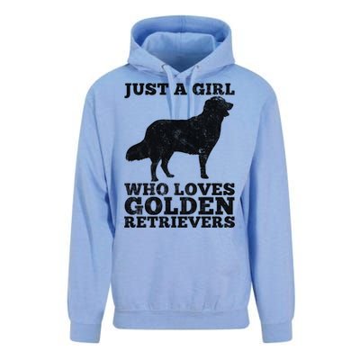 Just A Girl Who Loves Golden Retriever Unisex Surf Hoodie