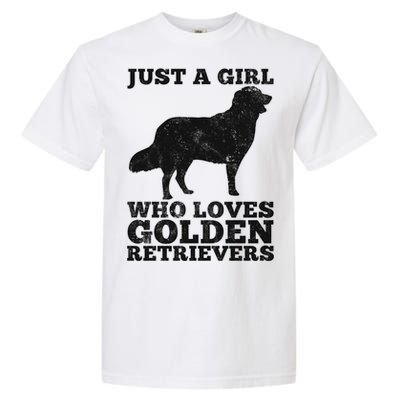 Just A Girl Who Loves Golden Retriever Garment-Dyed Heavyweight T-Shirt