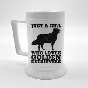 Just A Girl Who Loves Golden Retriever Beer Stein