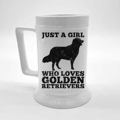 Just A Girl Who Loves Golden Retriever Beer Stein