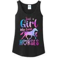 Just A Girl Who Loves Horses Riding Cute Horse Girl Ladies Essential Tank