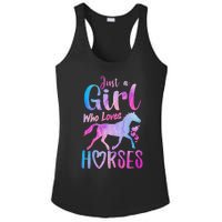 Just A Girl Who Loves Horses Riding Cute Horse Girl Ladies PosiCharge Competitor Racerback Tank