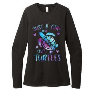 Just A Girl Who Loves Turtles Galaxy Space Sea Turtle Lover Womens CVC Long Sleeve Shirt