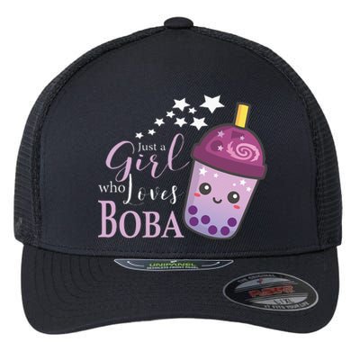 Just A Girl Who Loves Boba Tea Boba Milk Tea Bubble Tea Flexfit Unipanel Trucker Cap