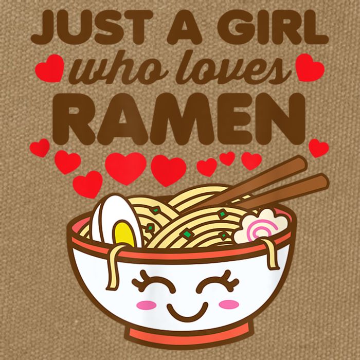 Just A Girl Who Loves Ramen Cute Kawaii Asian Noodles Lover Cotton Canvas Backpack
