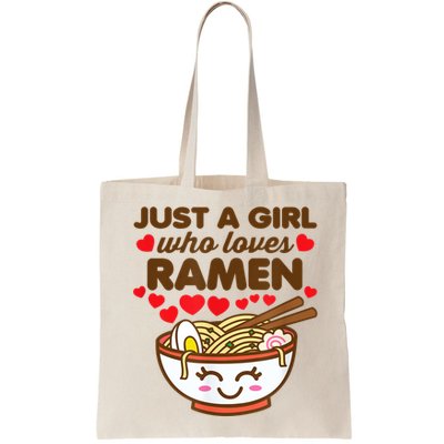 Just A Girl Who Loves Ramen Cute Kawaii Asian Noodles Lover Bag
