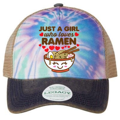 Just A Girl Who Loves Ramen Cute Kawaii Asian Noodles Lover Legacy Tie Dye Trucker Hat