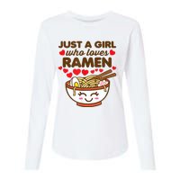 Just A Girl Who Loves Ramen Cute Kawaii Asian Noodles Lover Womens Cotton Relaxed Long Sleeve T-Shirt