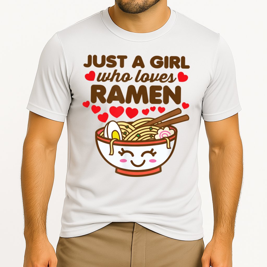 Just A Girl Who Loves Ramen Cute Kawaii Asian Noodles Lover Cooling Performance Crew T-Shirt