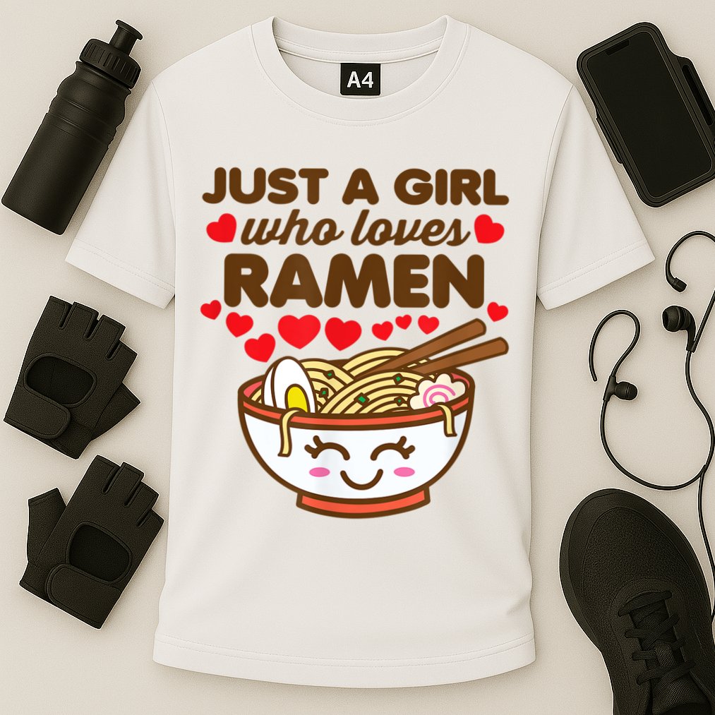 Just A Girl Who Loves Ramen Cute Kawaii Asian Noodles Lover Cooling Performance Crew T-Shirt