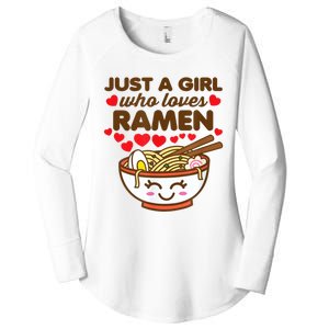 Just A Girl Who Loves Ramen Cute Kawaii Asian Noodles Lover Women's Perfect Tri Tunic Long Sleeve Shirt