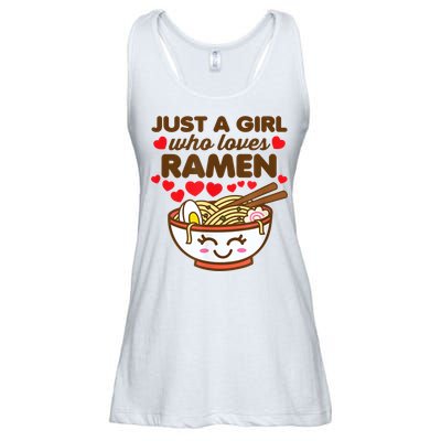 Just A Girl Who Loves Ramen Cute Kawaii Asian Noodles Lover Ladies Essential Flowy Tank