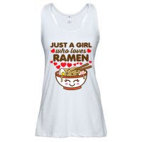 Just A Girl Who Loves Ramen Cute Kawaii Asian Noodles Lover Ladies Essential Flowy Tank